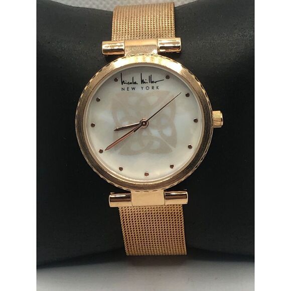 Nicole Miller NY50249001 Women Rose Gold Stainless Steel Analog Dial Watch OP414 - Picture 1 of 9